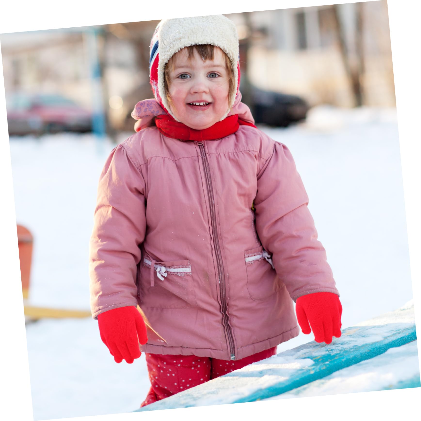 LIFKOME Guantes De Invierno Guantes De Punto Mitones Para Niños Guantes Calientes Para Niños 8- Guantes De Niños Lana Paquete Múltiple De Guantes Para Niños Guantes Niños Black