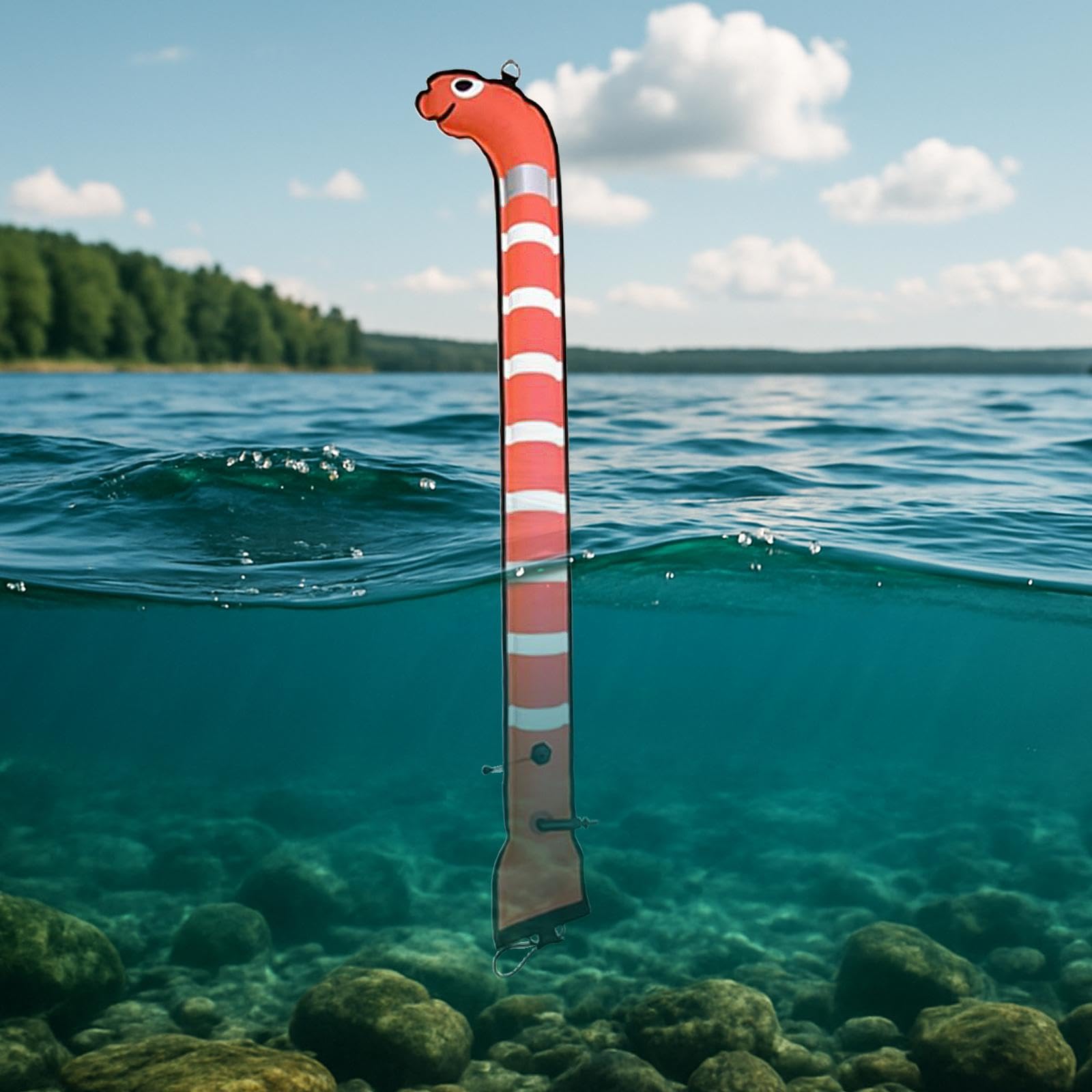 Baoblaze Boa di Segnalazione Subacquea Tubo Gonfiabile Galleggiante di Superficie Marcatore di Posizione Pedagno da Sub in Nylon E TPU Adatto per Immersioni E