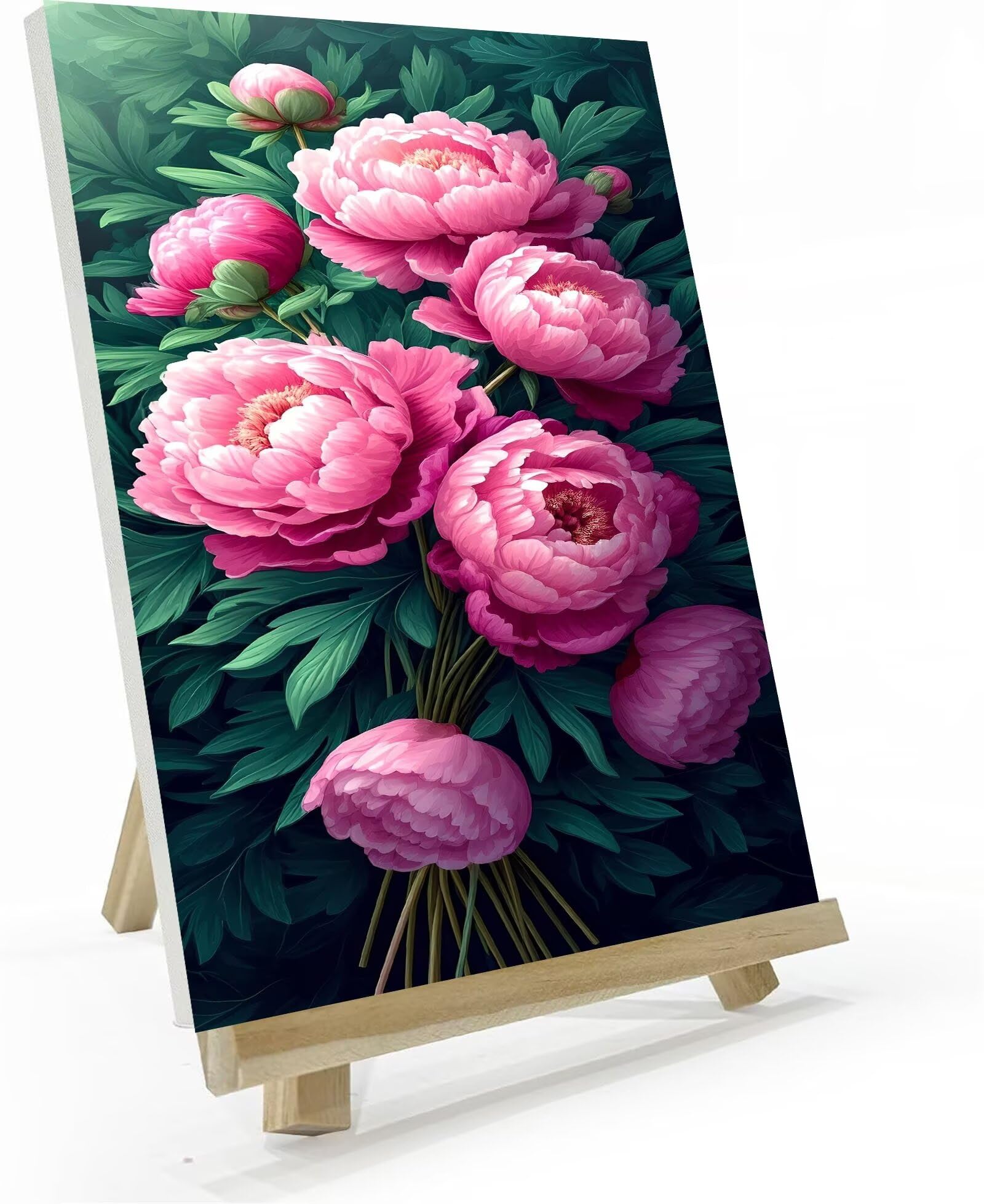 Duży zestaw do malowania po numerach, piwonia, kolor na płótnie, zestaw farb akrylowych, duży rozmiar, 81 x 162 cm, malowanie według numerów, dla dzieci, prezenty, rękodzieło, Boże Narodzenie,