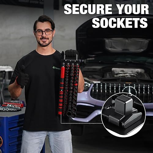 Miniatura 8 de ALOANES Bandeja organizadora de enchufes portátil de 48 piezas, soportes de enchufe con mango portátil, kit de soporte de enchufe resistente, 12