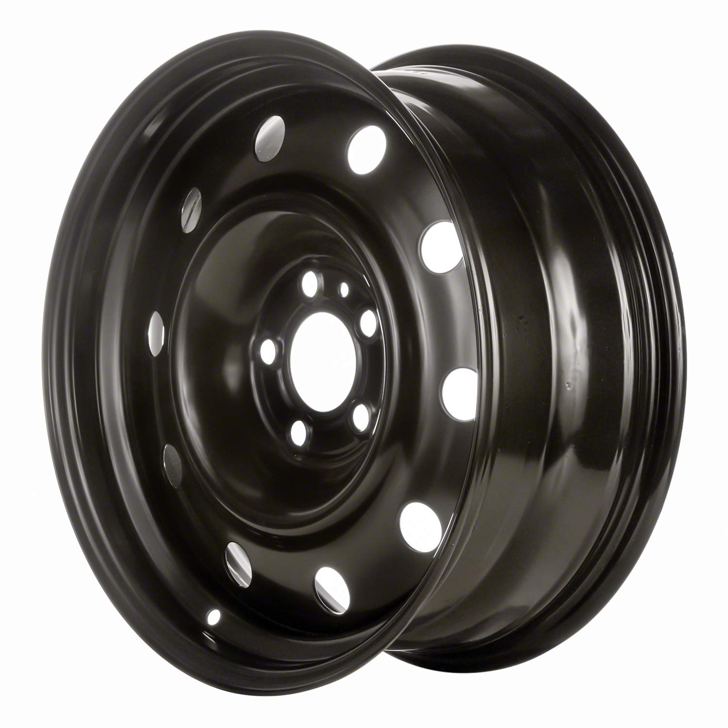 Multiple Manufactures STL02240U45 Black Wheel with Painted and Meets All Federal Motor Safety Standards (17 x 7. inches /5 x 115 mm, 0 mm Offset)