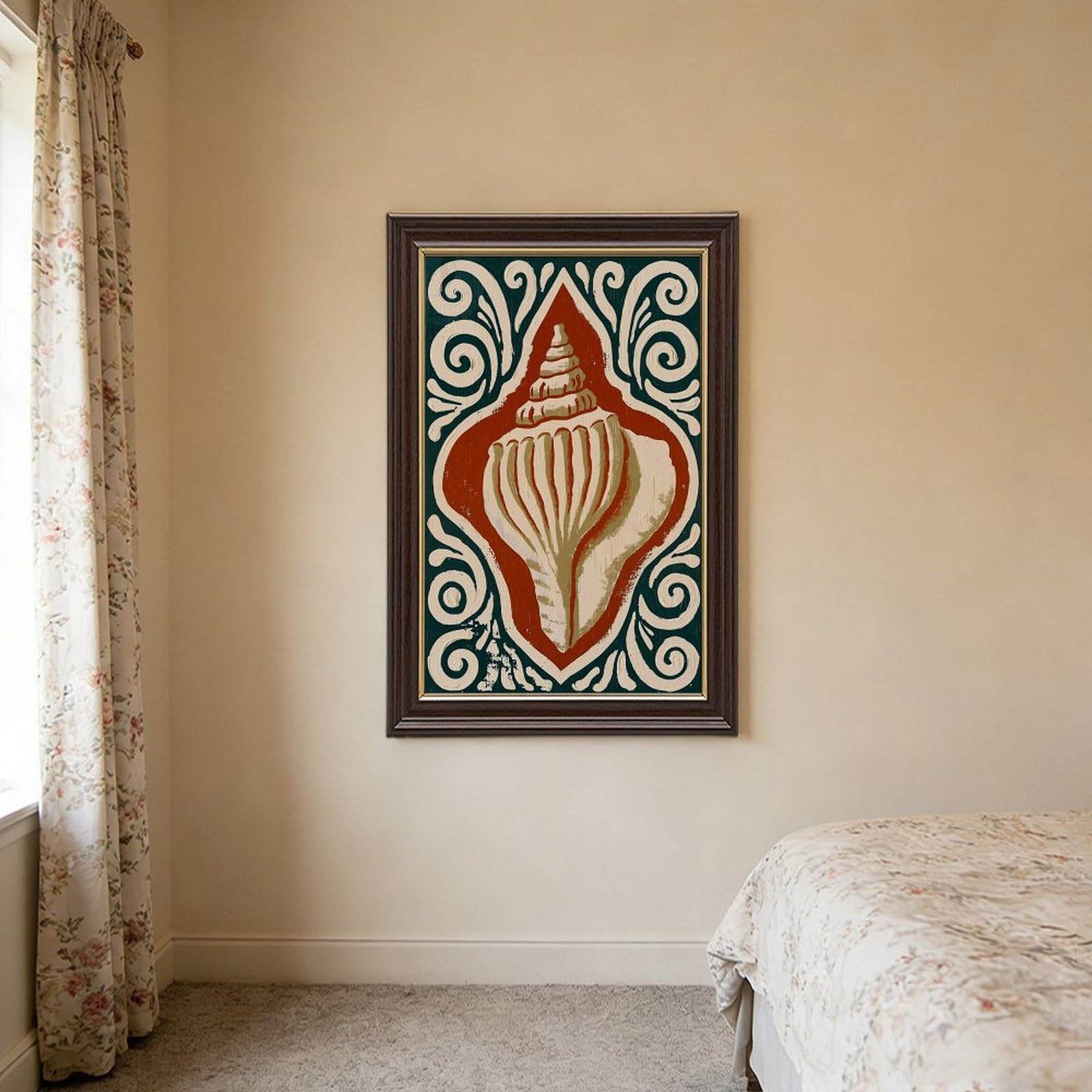 AYINUER Impression sur toile stylisée avec motif de volutes pour chambre à coucher, décoration cadeau