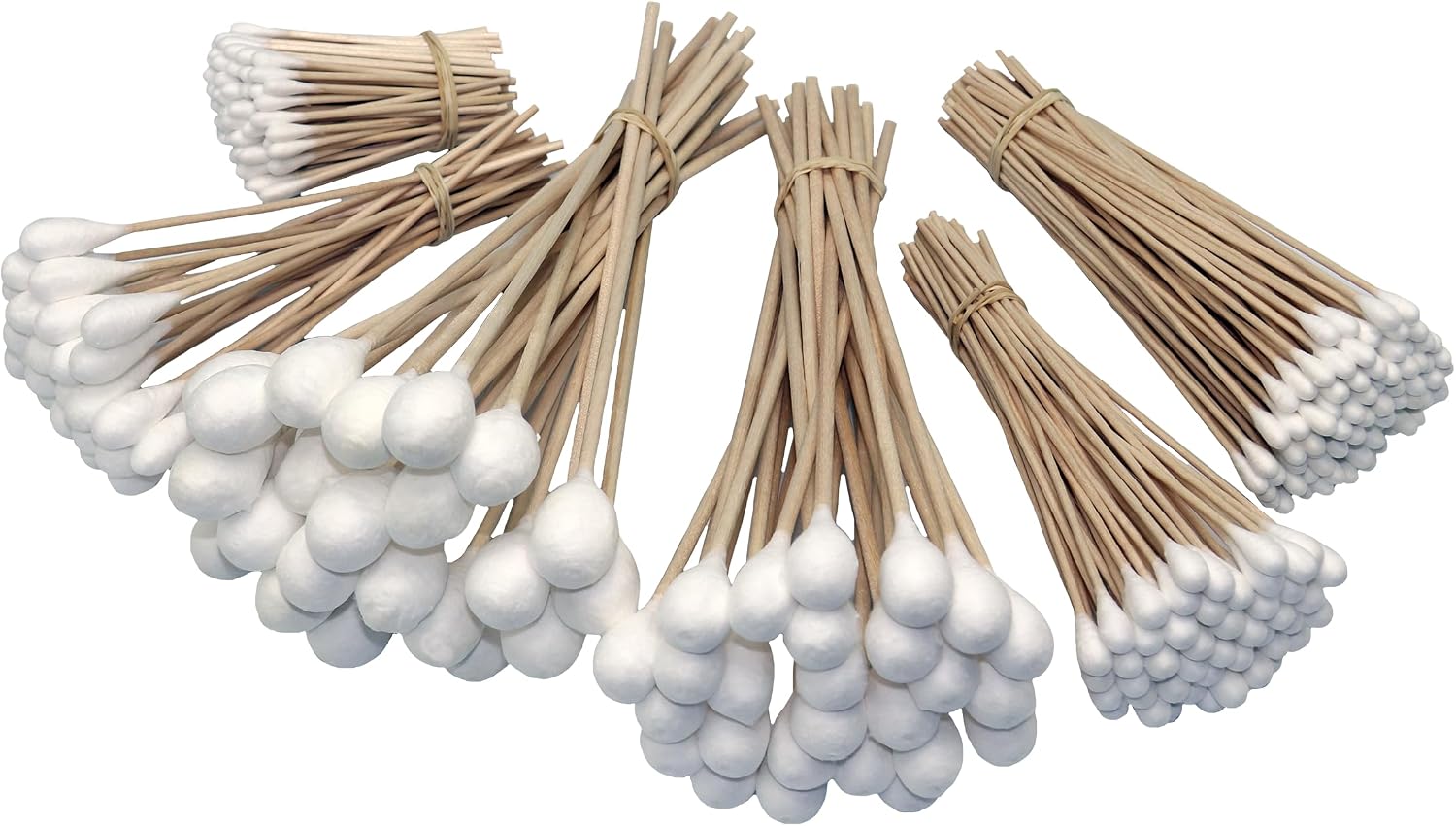 Grip 325 pc Cotton Swab Assortment - Auto Detailing, Electronics, Lubricant Application, Cleaning Firearms, Pets - Super Absorbent - Low Lint - Wood Handles - Home, Garage, Workshop, Office