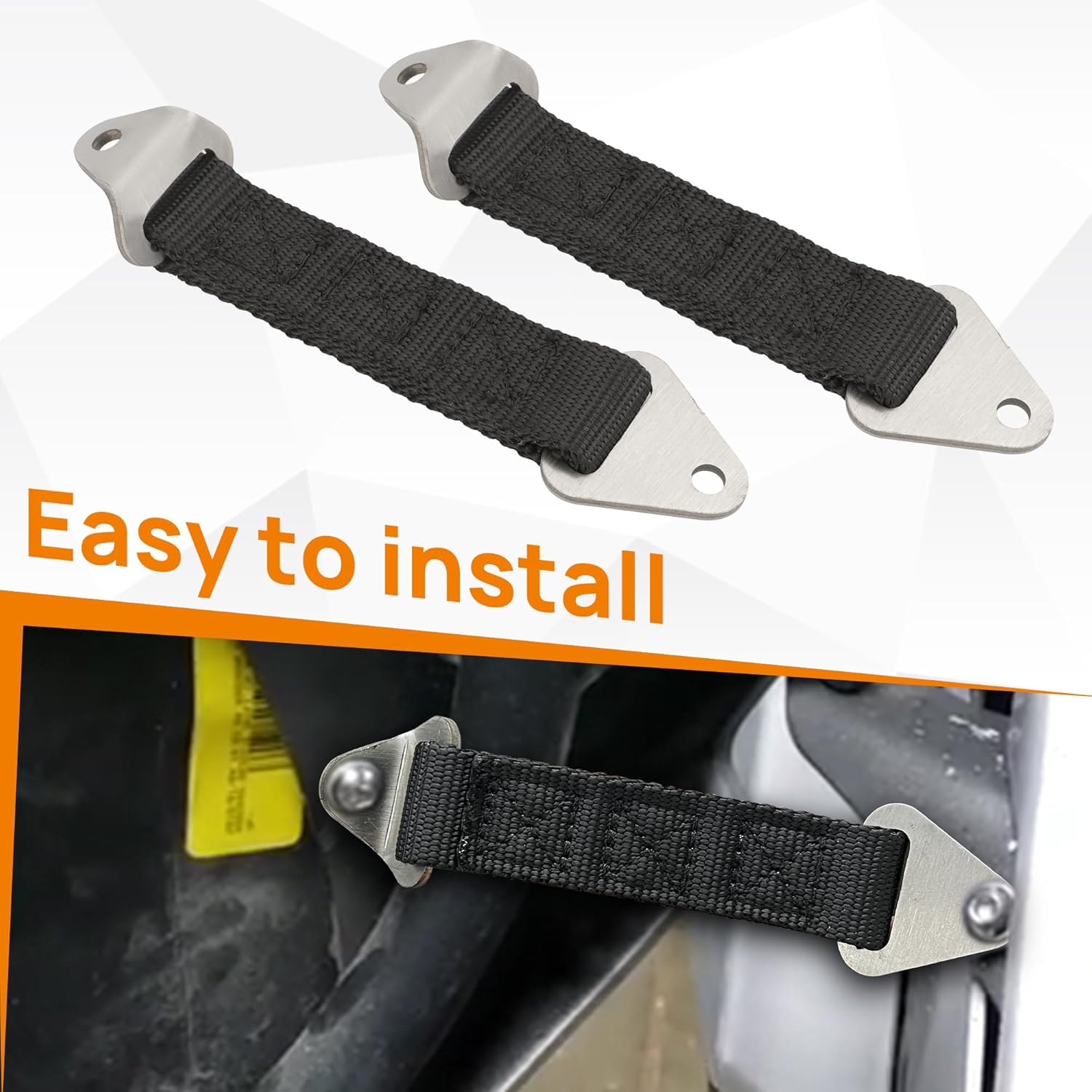 for Can Am 2020 - Present Defender Defender Max Door Limited Straps, Longer Than OEM for Wider Door Opening, Heavy Duty Upgrade Version (2 Pack)