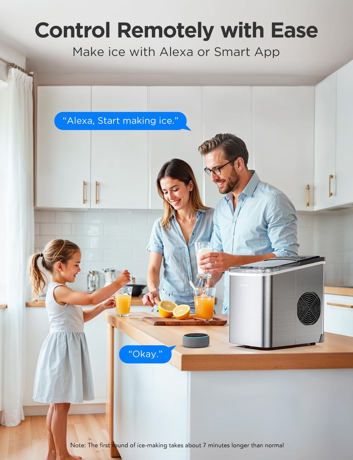 GoveeLife White Tower Fan for Bedroom Bundle with Smart Countertop Ice Makers