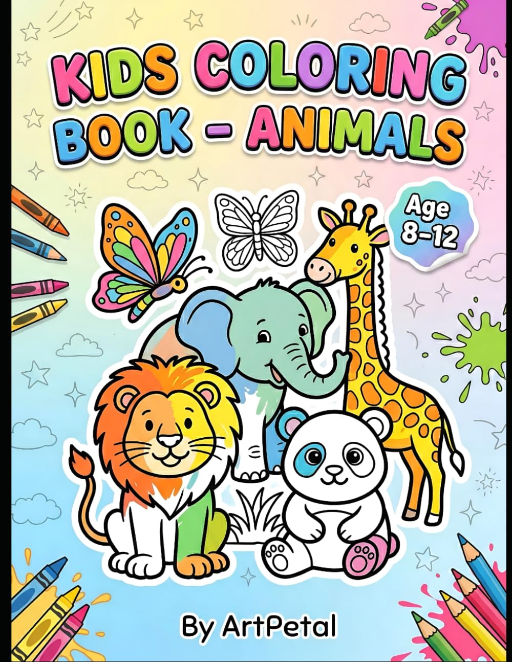 Amazing Animal Coloring Book for Kids Ages 8–12