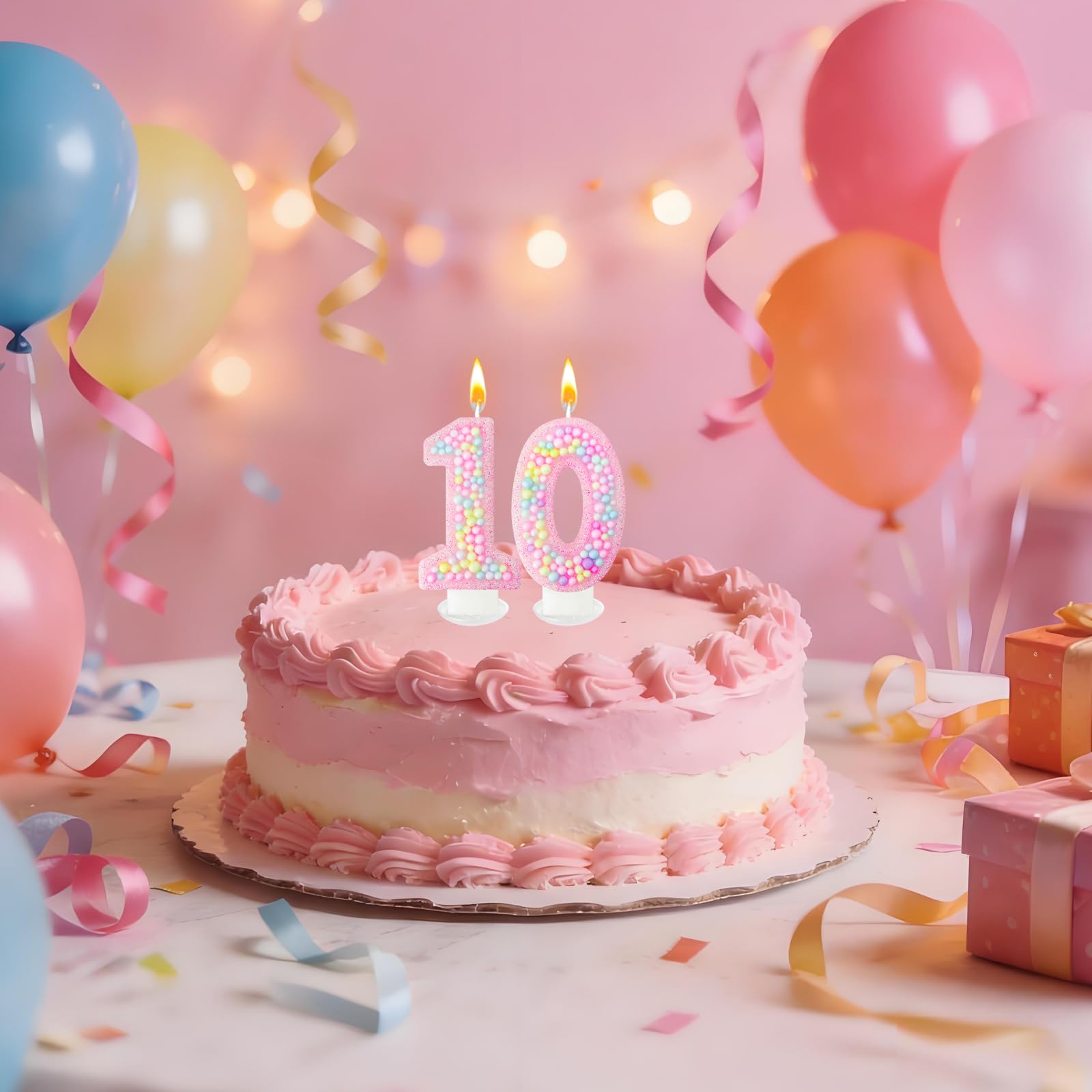 Zlongron Geburtstag Zahl Kerzen, Handgemachte Macaron 3D Flash Nummer 1 Kerze, geeignet für Mädchen und Jungen Geburtstage, Hochzeiten, Jubiläen, Themenparty Kuchen Dekorationen (1)
