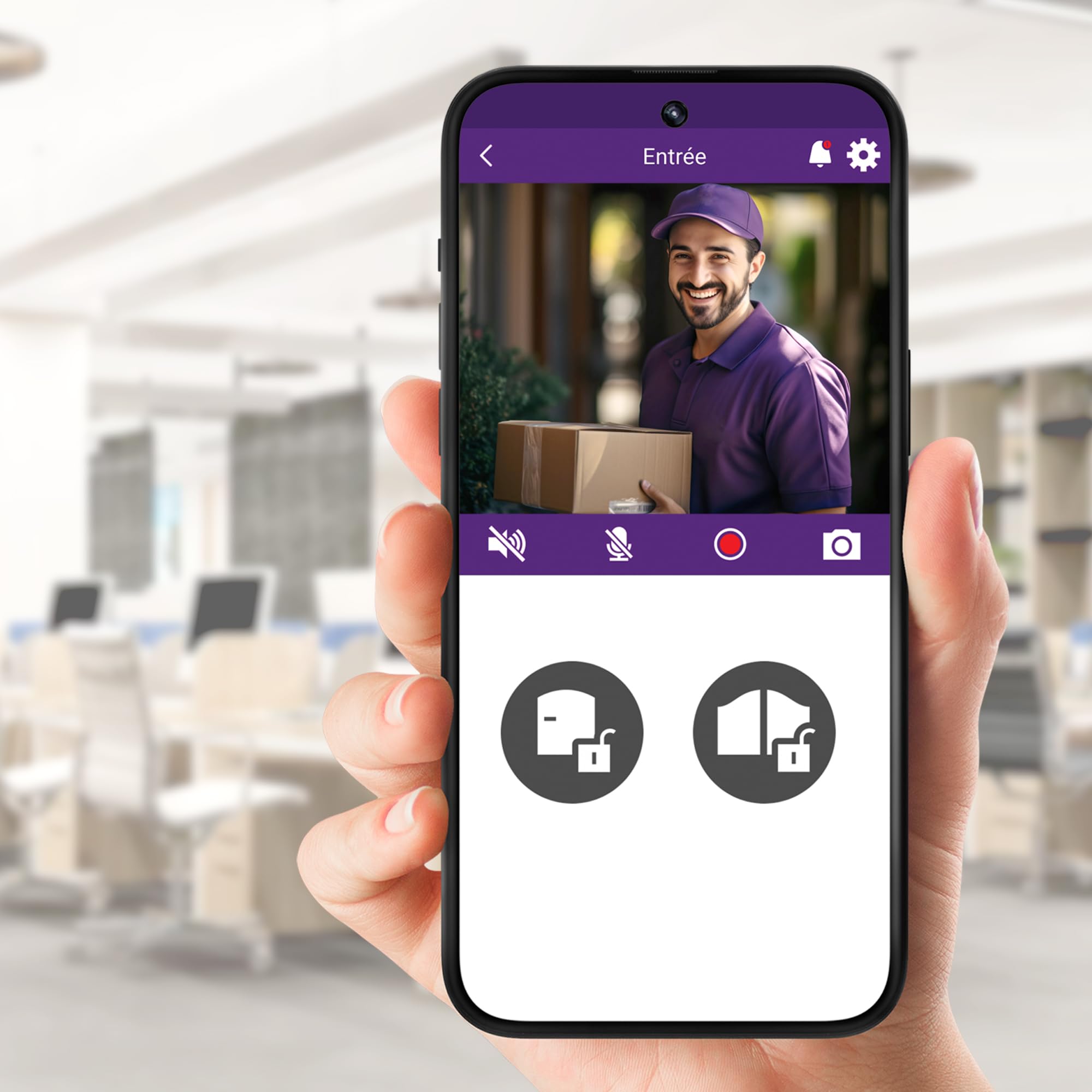 Philips WelcomeEye Connect 3 Zusatzmonitor für Video-Türsprechanlage, 7 Zoll Touchscreen, 3K Bildqualität, Näherungssensor, Notruftaste, 2-Draht, Polaritätsschutz