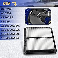 Vista 6 de Filtro de aire del motor CA9997 para Subaru 2008-2016 Impreza, 2009-2018 Forester, 2005-2019 Legacy, 2005-2019 Outback, 2013-2021 WRX, 2006-2007 B9
