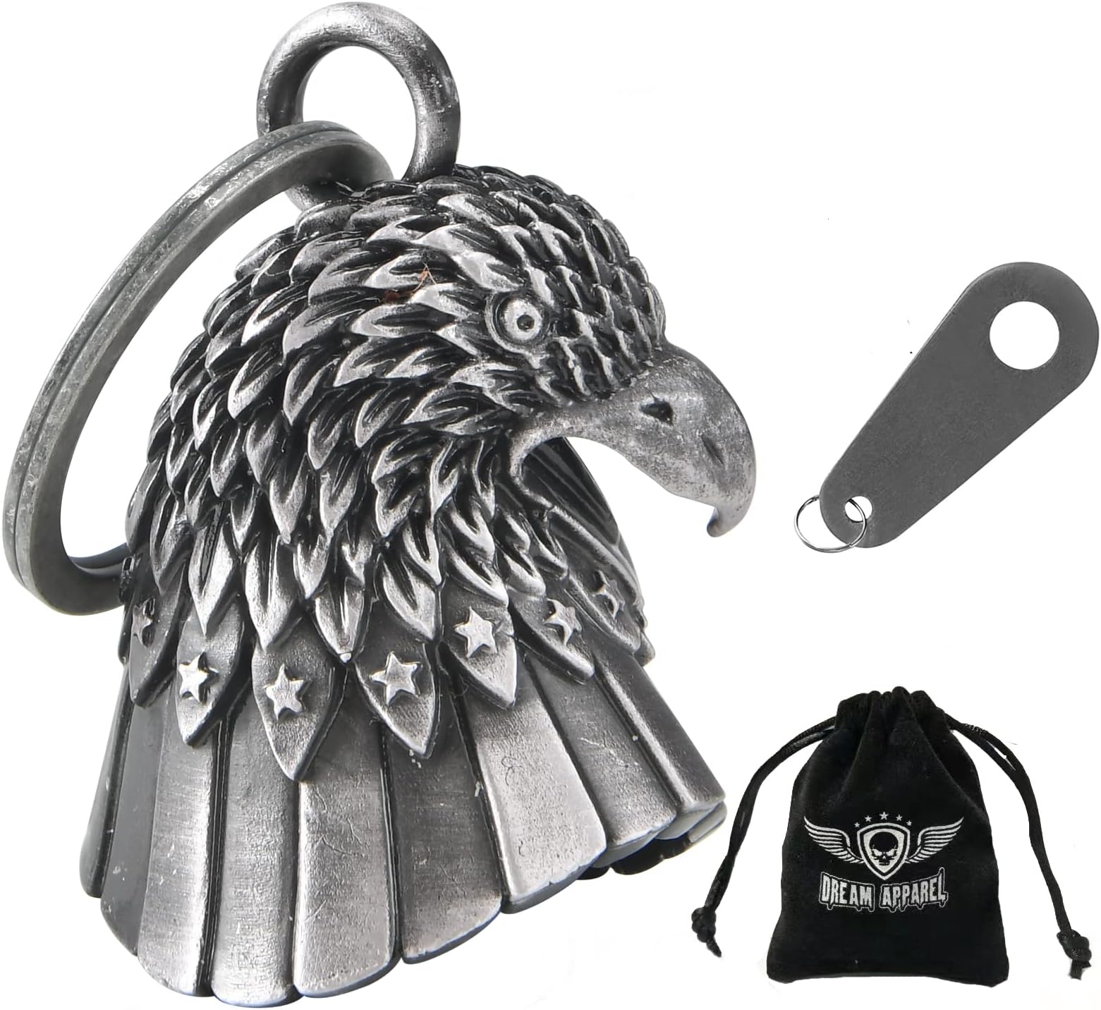 Dream Apparel Motorcycle Ride Bell For Bikers, Heavy Spirit Bells Accessory And Key Chain For Luck