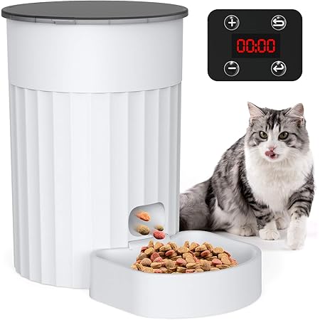 Amazon Dadypet 自動給餌器 猫 犬用給餌器 猫 小型犬用 ペット自動餌やり機 2way給電 電源オフ記憶機能 定時定量 1年品質保証 3 L 可視トップカバー 洗える 犬猫お留守番対策 日本語取扱書 Dadypet 自動給餌器 通販