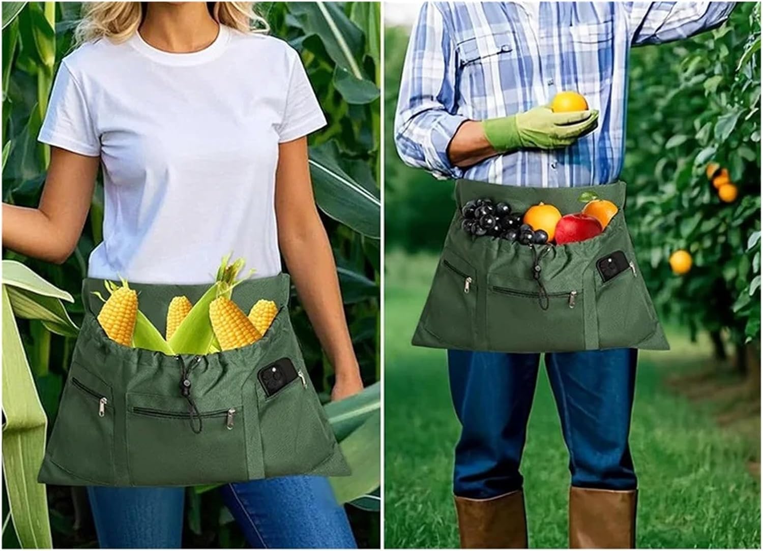 Multi Functional Storage Bag Garden Waist Apron Lightweight Adjustable Convenient Practical Harvest Picking