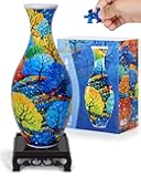3D Puzzles for Adults, 160 Pieces 3D Puzzle Vase for Flowers, Unique Arts and Crafts for Adults, Unique Housewarning Gifts for Women & Men, Plastic Puzzle Vase for Home and Office Decor