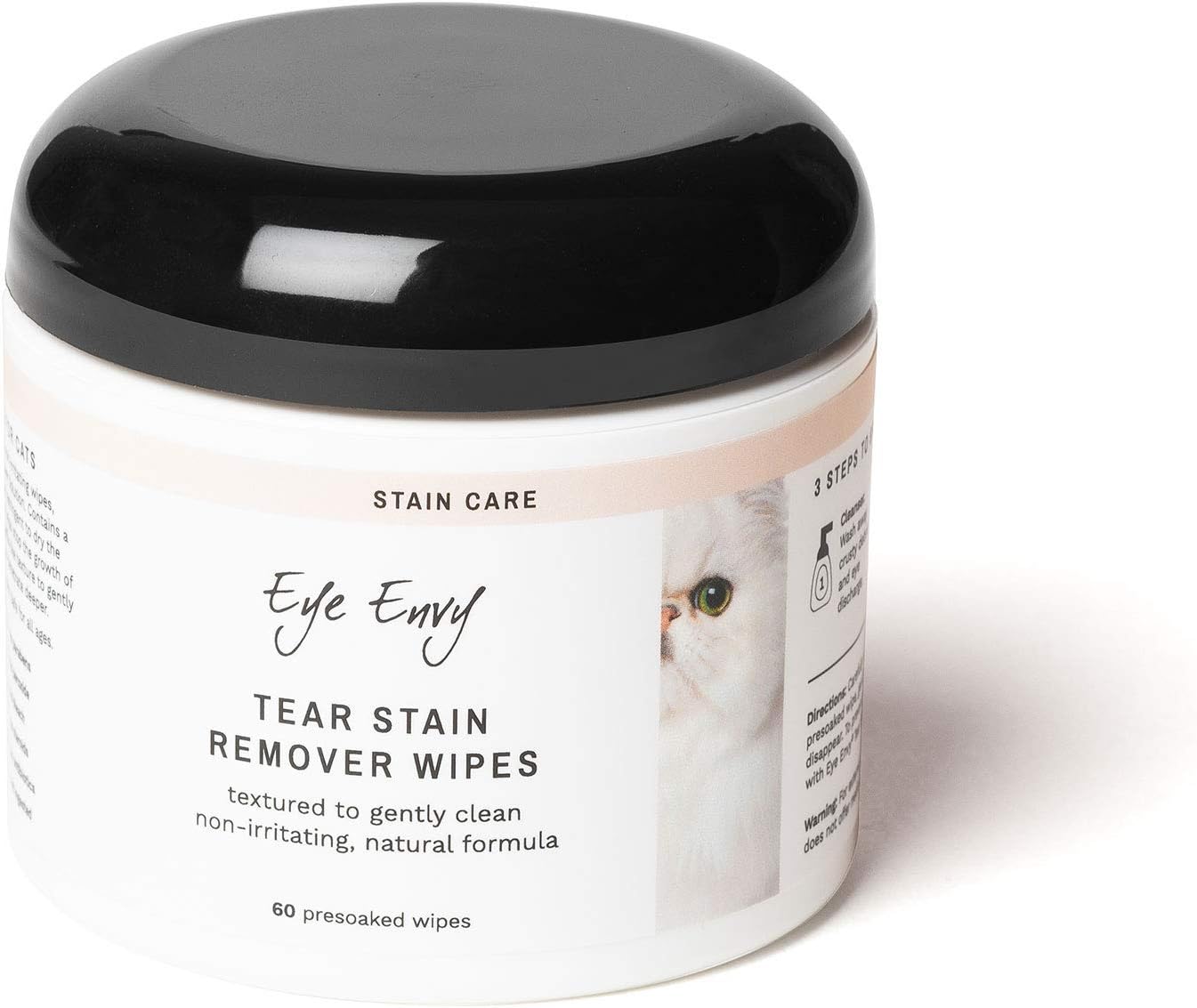 Eye Envy Tear Stain Wipes for Cats Textured to Gently