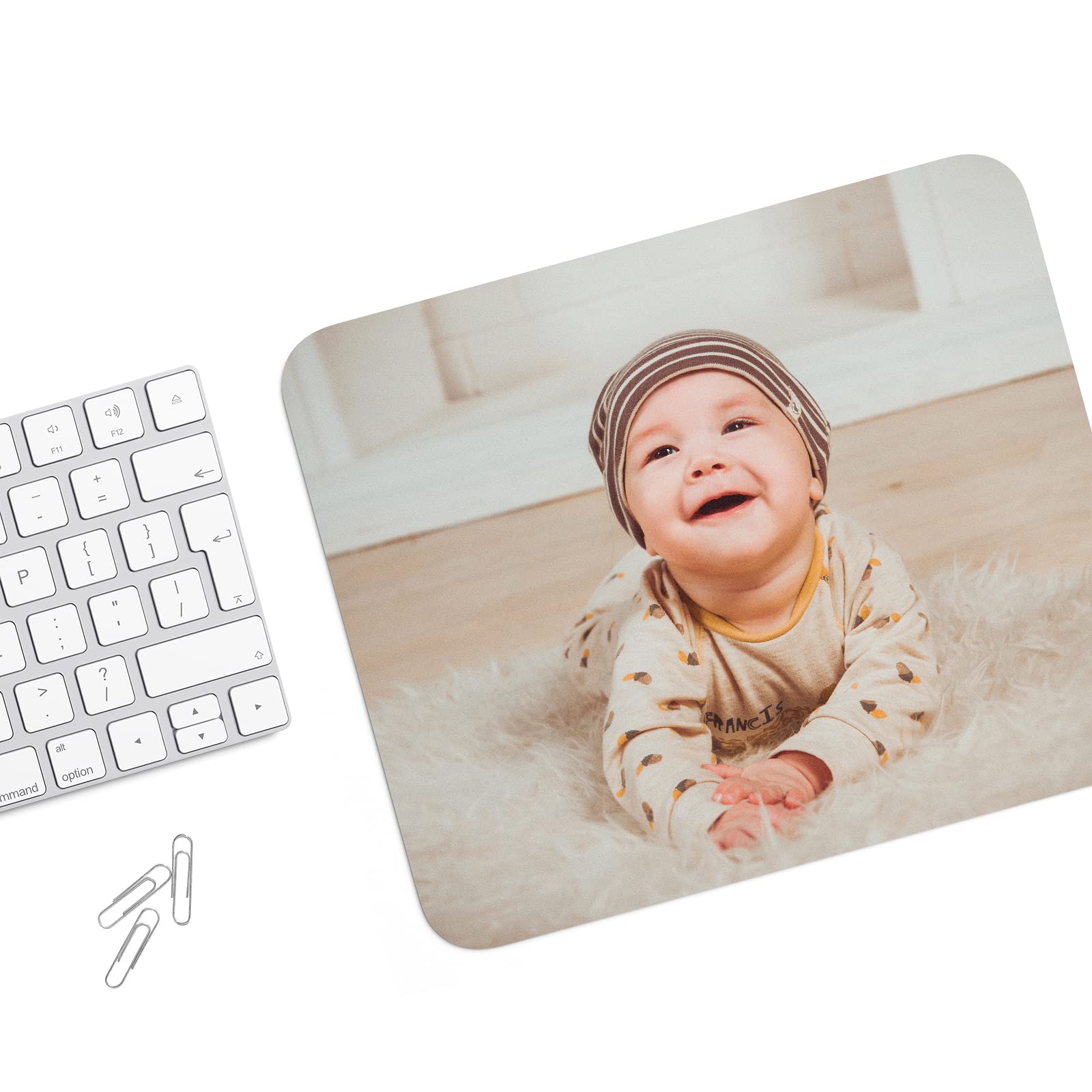 Tappetino Mouse Pad Personalizzato con Foto e Scritte Woopers