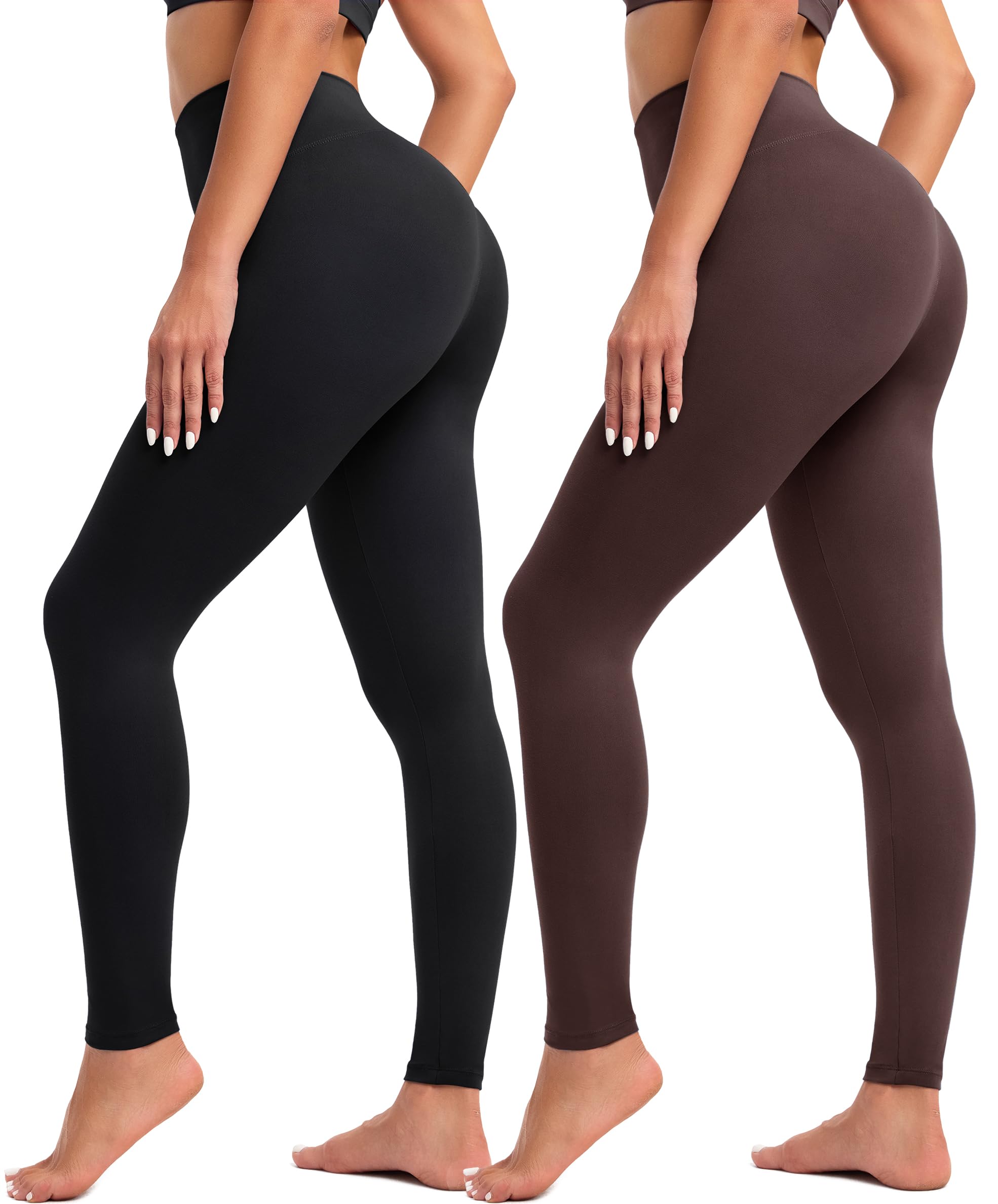 BAYDI Creamlush Leggings Damen High Waist - Weiche Sporthose Damen Lang Elastische Leggins für Yoga Pilates Freizeit Alltag (S-5XL)
