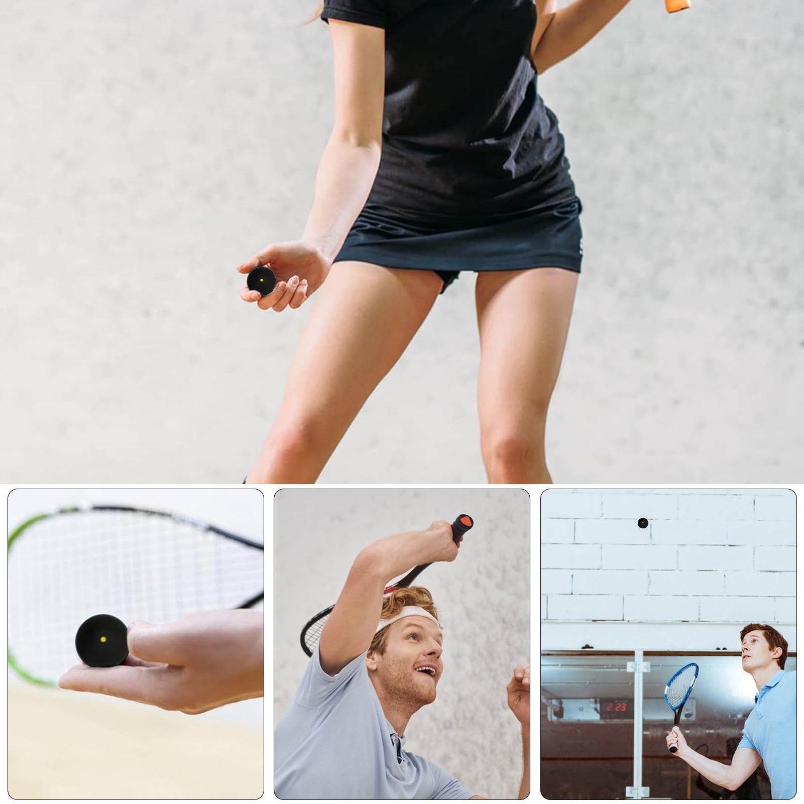 Pelotas De Squash 37 Mm De Goma Para Entrenamiento ¨²nico Punto Azul