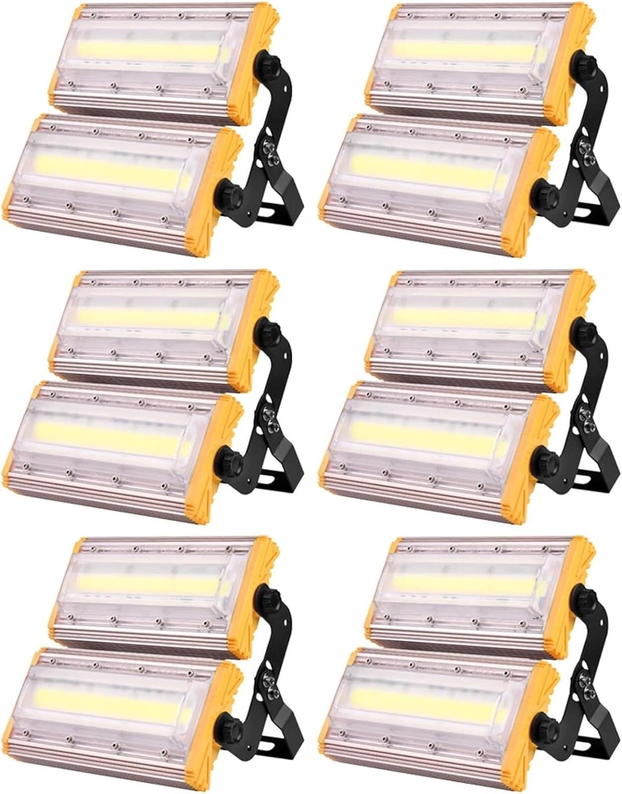 100W Led Floodlights Ip65 Waterproof Outdoor Security Lamp, 10000Lm Su,6 Pack