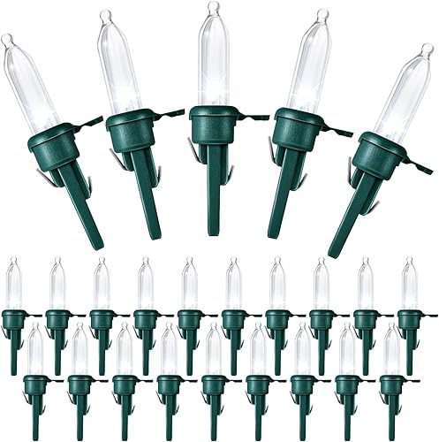 Honoson Bombilla LED de repuesto de 3 V, tira de luces LED de Navidad para fiestas, interiores y exteriores, hogar y habitación (base verde con