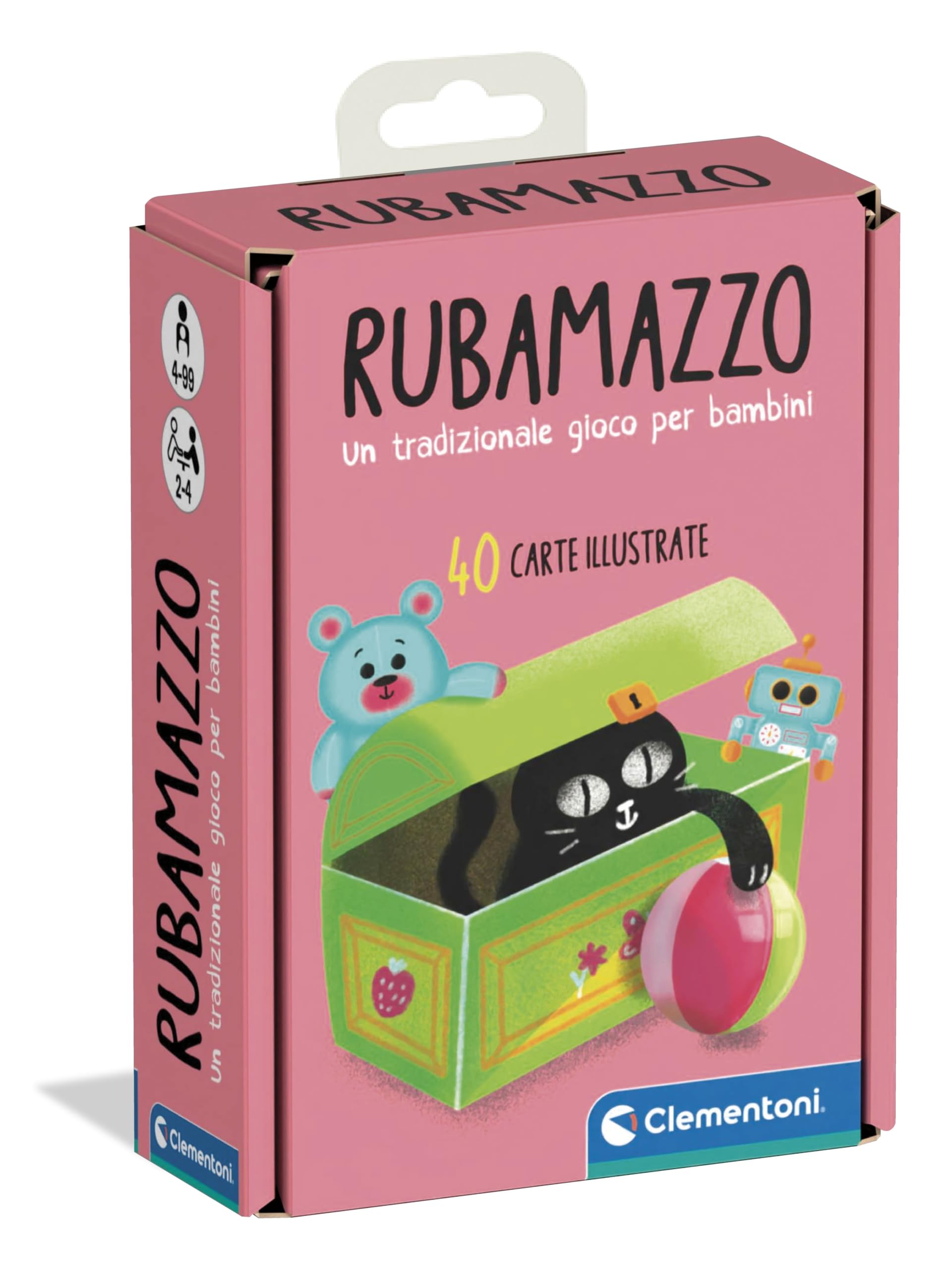 Clementoni - Rubamazzo, Mazzo di 40 Carte Illustrate con Giocattoli, Gioco Memory per Bambini 4+ Anni e Tutta la Famiglia, 2-4 Giocatori, Idea Regalo Made in Italy, Lingua Italiana, 16175