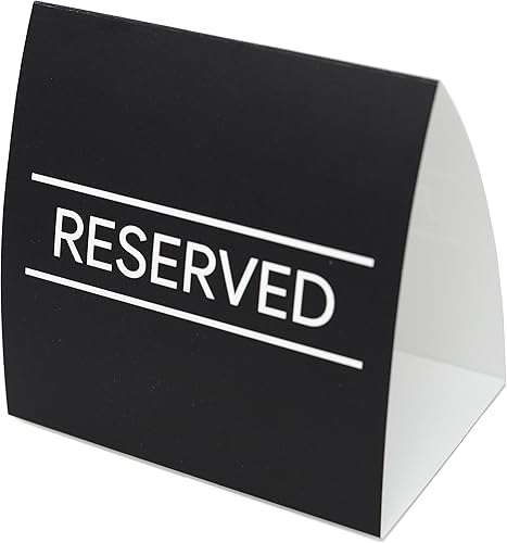 Carteles de mesa reservados, paquete de 20 | Tarjetas de mesa para bodas, restaurantes, eventos