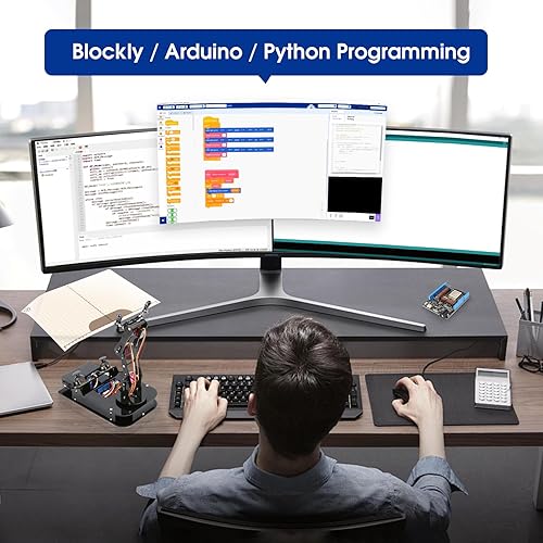 Miniatura 3 de ACEBOTT Kit de Brazo Robótico de 4 DOF ESP32 para Niños de 8-12 años, Kit de Robótica con Control Remoto por App, Juguetes Robóticos Compatibles con