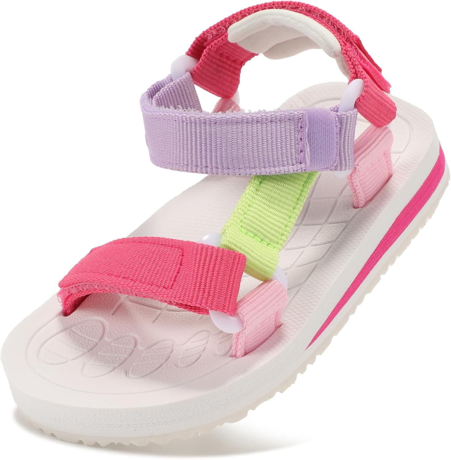 Toddler Sandals Open-Toe Arch Support Wide Summer Shoes for Boys Girls Lightweight Non-slip Kids Beach Shoe with Adjustable Straps