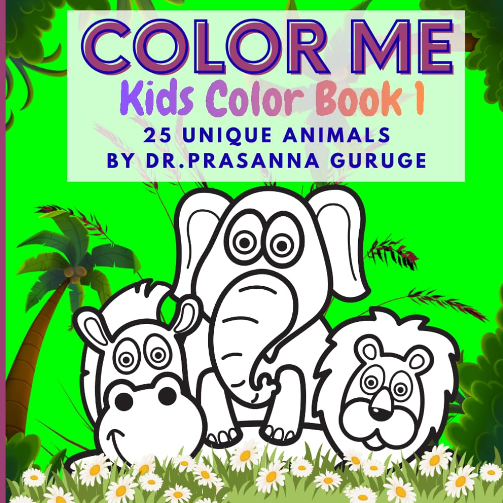 Safari Animals Coloring Book for Kids Ages 3–7: Cute Jungle & Zoo Animals | Easy and Fun Coloring Pages for Toddlers & Preschoolers
