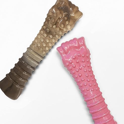 Vista 16 de Nylabone Power Chew - Juguete masticable para perros para concientización sobre el cáncer de mama, juguetes indestructibles para masticadores