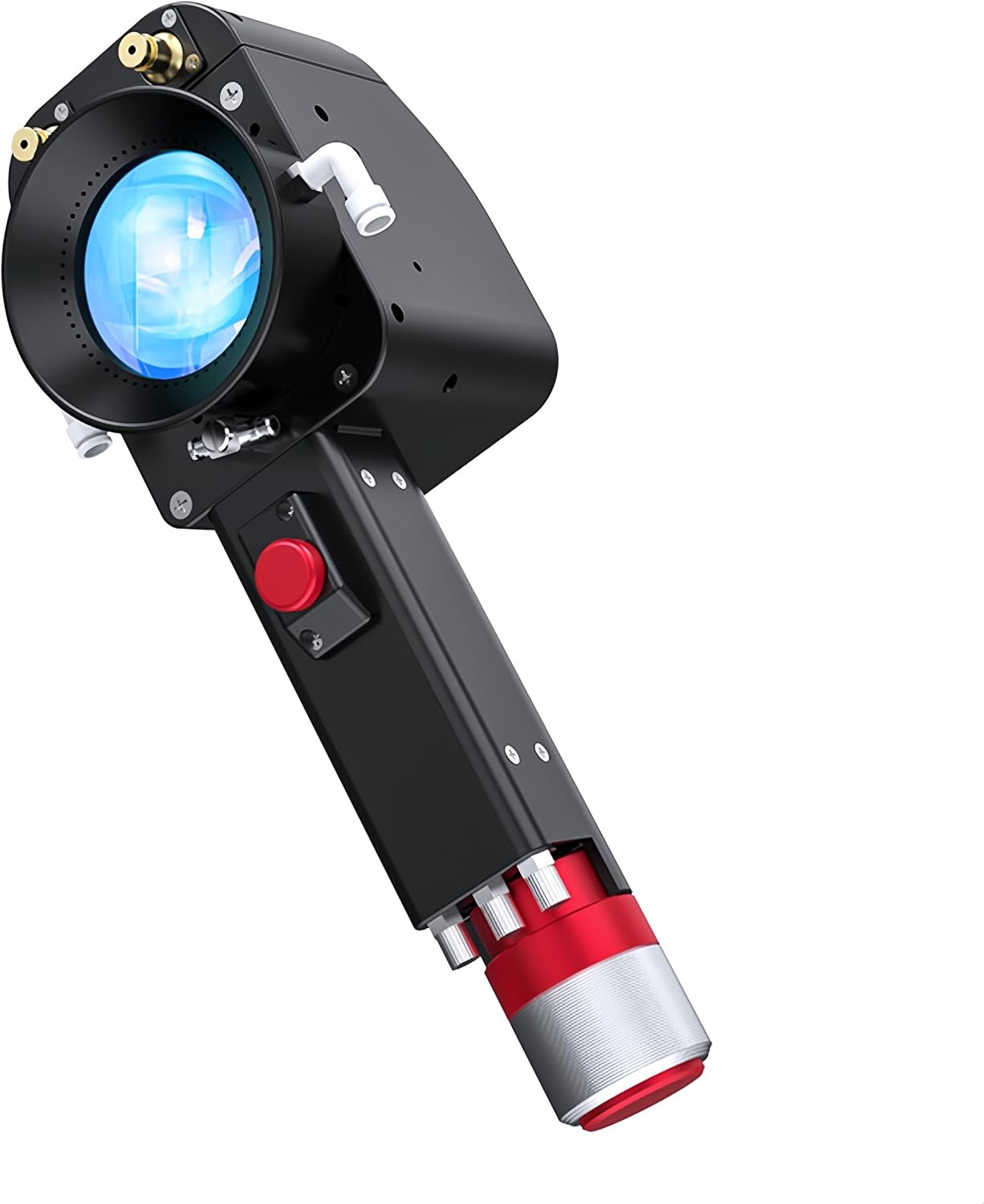 Close-up of the DMK Zhibo-Tech DHCP300 handheld laser cleaning head