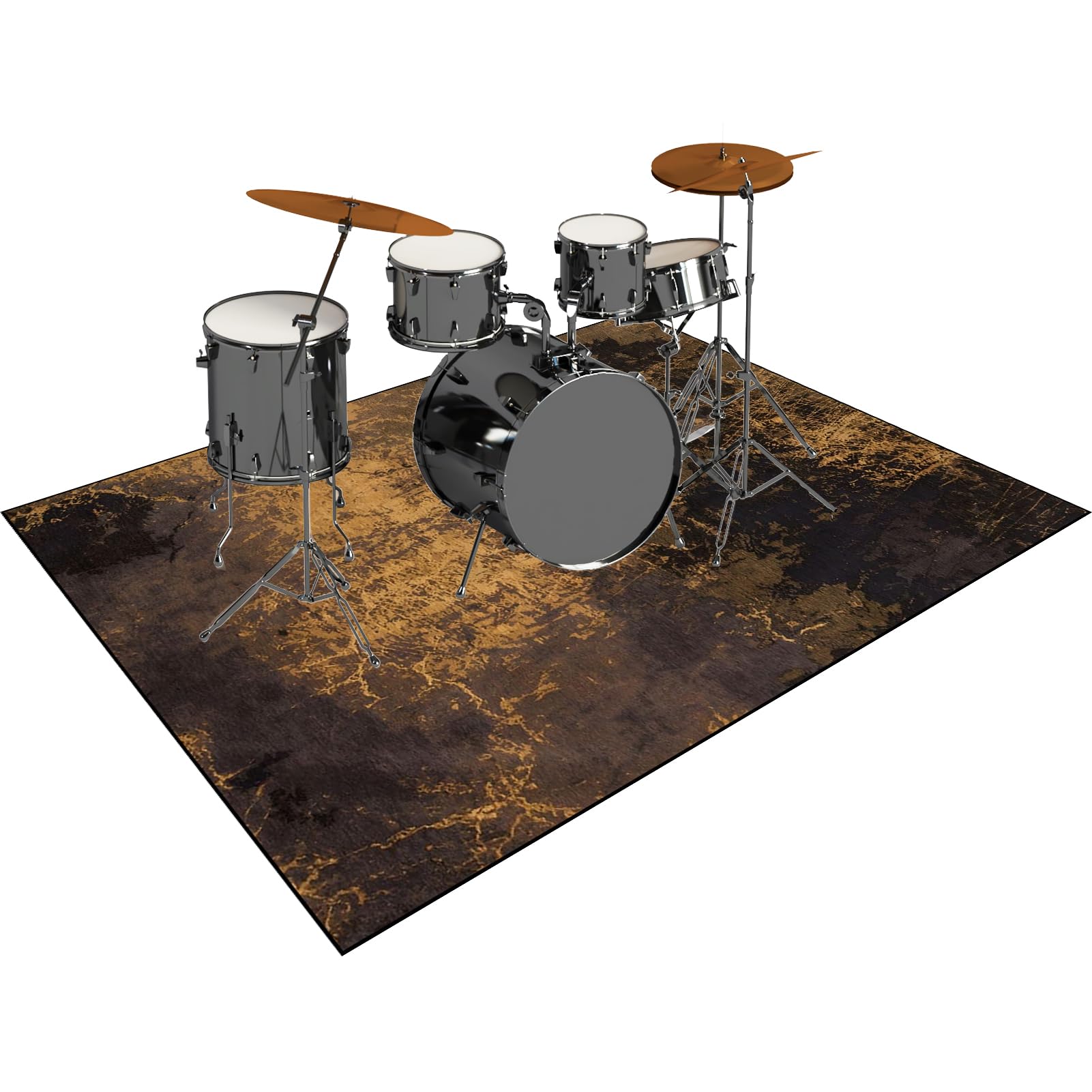 Profesjonalna antypoślizgowa mata dywanowa – dźwiękoszczelny dywan do perkusji elektronicznej bas/werbla, stojaków i zestawów gitarowych – 160 x 120 cm, niezbędny sprzęt muzyczny