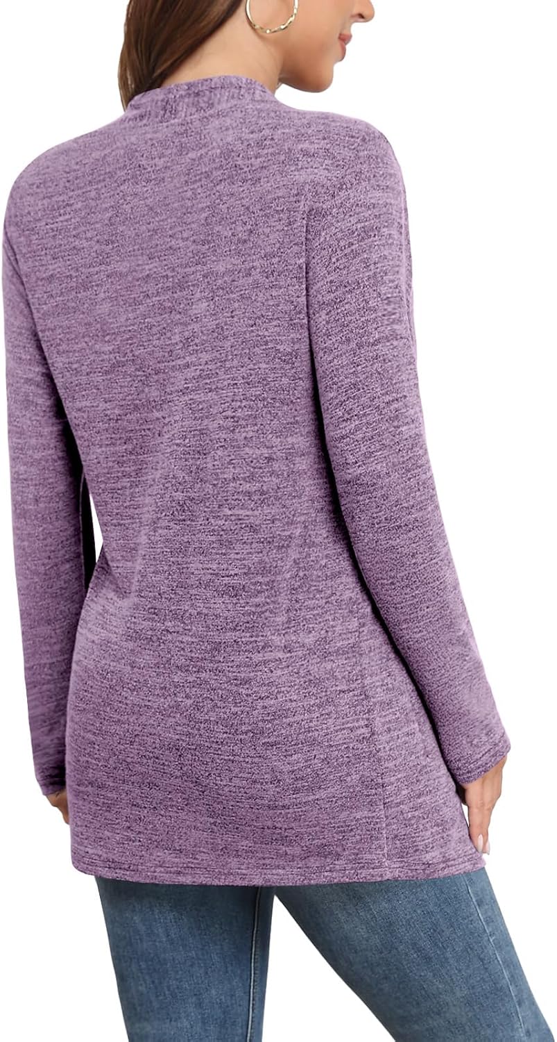 Yincro Womens Lightweight Cardigan Long Sleeve Open Front Casual Sweater Cardigans with Pockets - Image 2