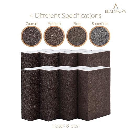 Miniatura 2 de Beadnova - Esponja de lija gruesa, mediana, fina y superfina, varios colores