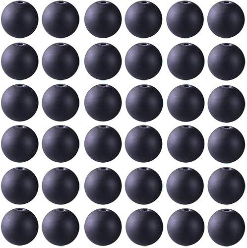 Cuentas de piedra natural, 100 cuentas sueltas de ágata de ónix negro mate de 0.394 pulgadas (0.394 in), cuentas redondas de piedra real, cuentas
