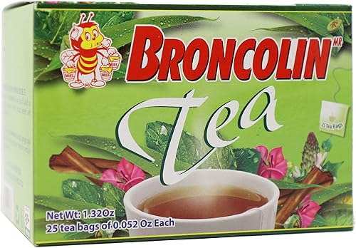 Miniatura 4 de Broncolin Té, remedio natural, té de hierbas hecho con extractos de plantas, ayuda a calmar la garganta irritada, paquete de 4 de 25 bolsas de té, 4