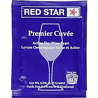 Vista 3 de Red Star Premier Cuvee Wine Yeast (10 Pack) - Great for Making Wine Cider Mead Kombucha at Home - 5 g Sachets - Saccharomyces cerevisiae - Sold by
