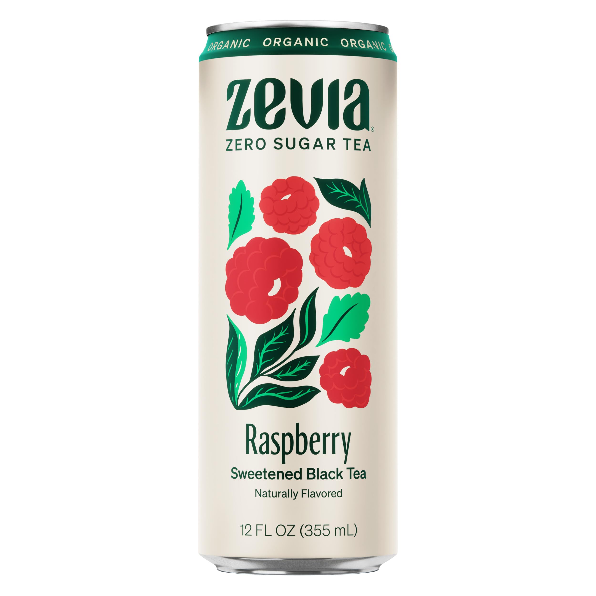 ZEVIA Organic Sweetened Raspberry Black Tea, 12 FZ