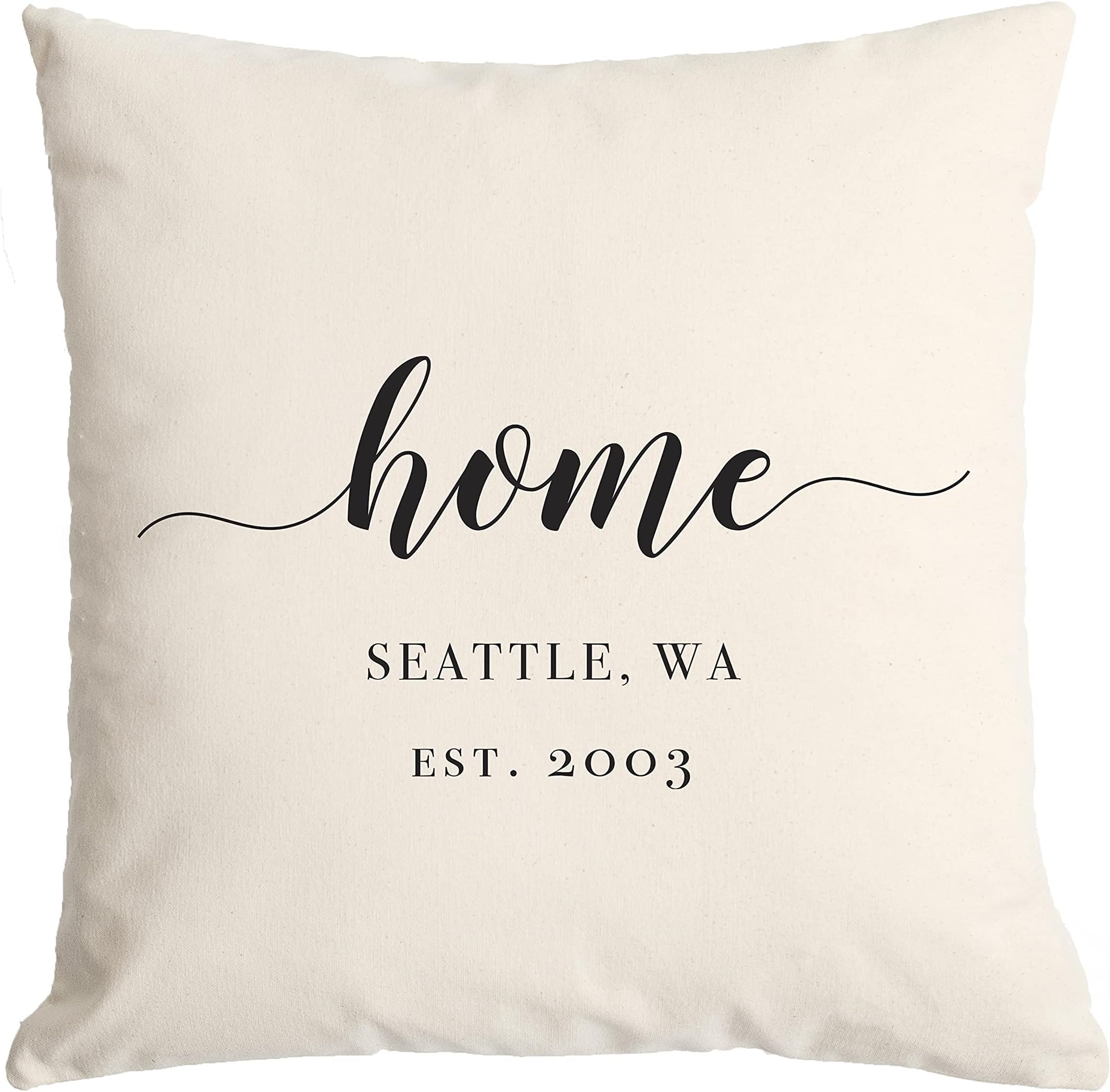 Qualtry Personalized Grandma Pillow or Mom Pillow Cover, 18 x 18 - Farmhouse Decor - Birthday Gift for Grandma for Mom - Decorative Throw Pillow (Single, Home Design)