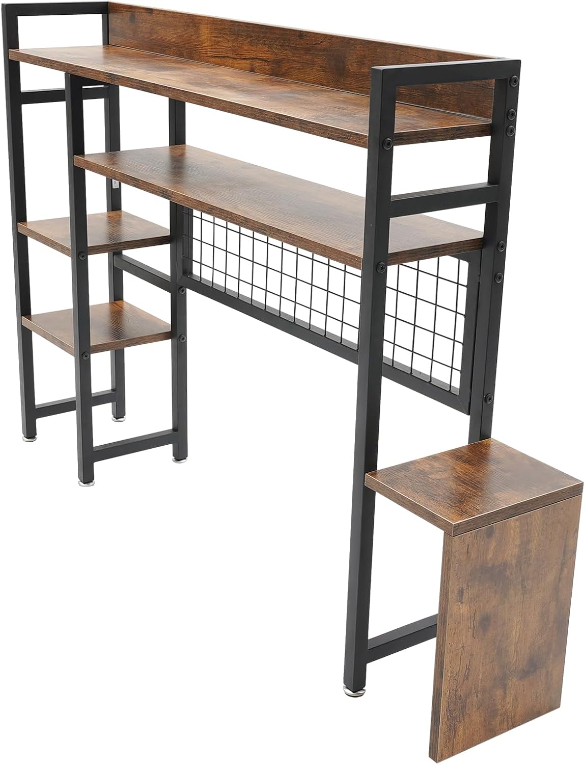 Adjustable Desktop Shelf, MDF Multi-Layer Bookshelf, Load-Bearing 30kgDesk Supplies, Multipurpose Countertop Display Shelf Display Rack Office Decor for Dorm Office Home