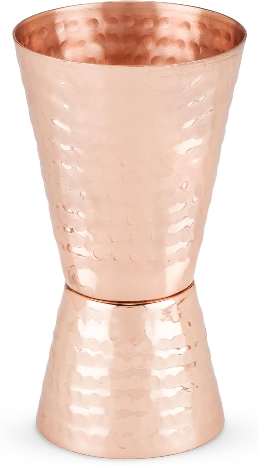 Twine 3980 Old Kentucky Home Hammered Copper Jigger, Multicolor