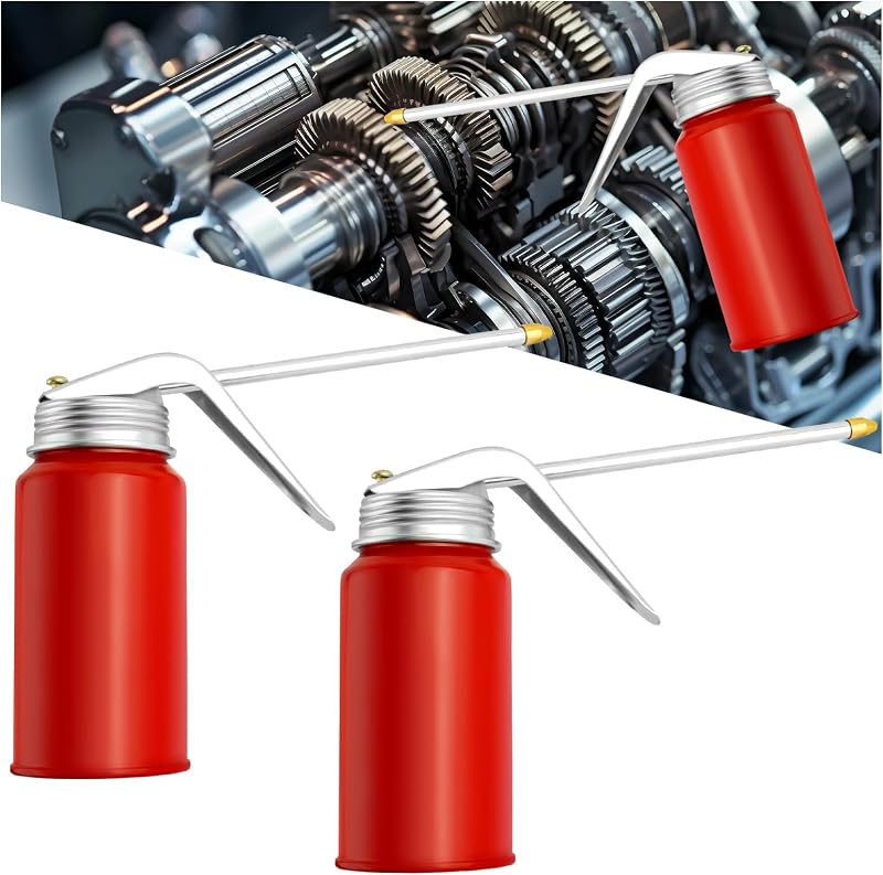 Bomba manual de óleo carleef 200 mL com bico para lubrificação – Conjunto com 2 unidades