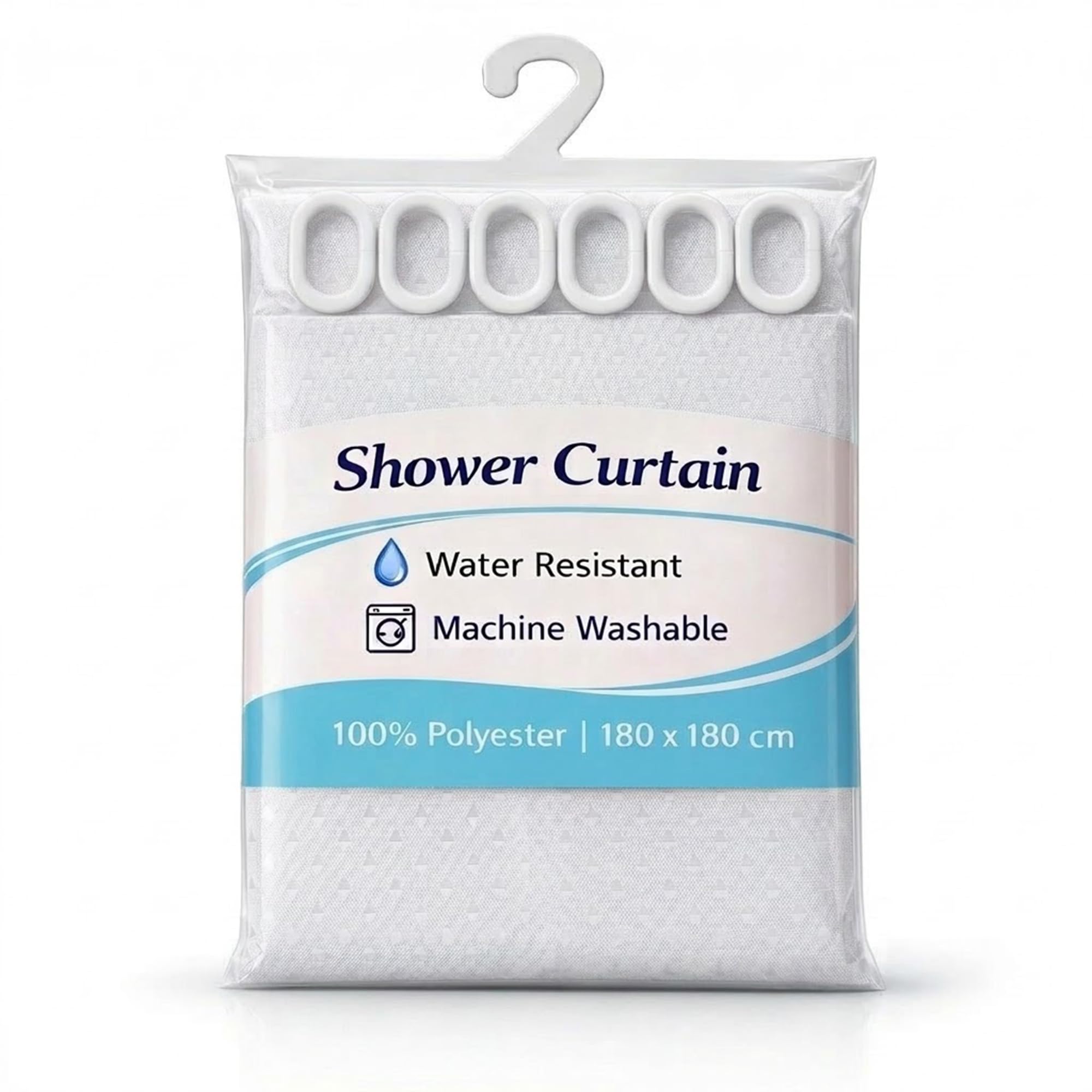 One Best Deal White Obd Shower Curtain 180 X 180 Cm Waterproof Polyester Fabric Machine Washable Bathroom Curtain Anti Mould Mildew Resistant With 12 Hooks