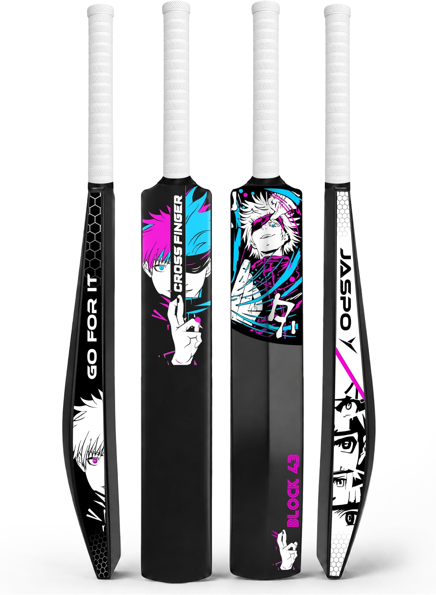 JASPO Cricket Kit โ Full Size Plastic Bat, Synthetic Ball, Stumps & Kit Bag โ Lightweight & Durable Tennis Cricket Plastic Kit