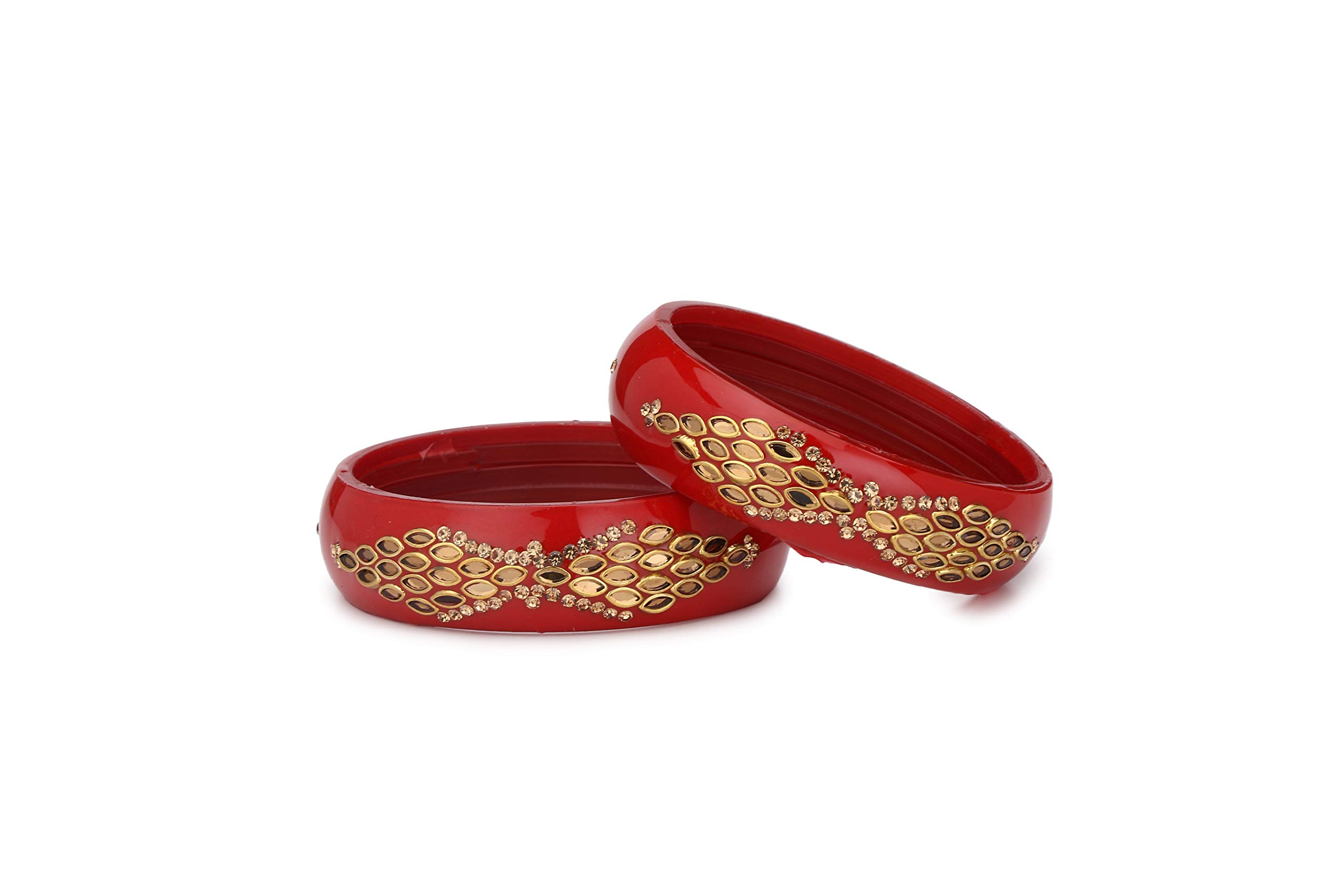 Somil Designer Glass Bangles/Kada Set, Festival, Workplace, Party, Traditional, Designer, Ornamented with Stone (B089GMLB3B) Amazon Price History, Amazon Price Tracker