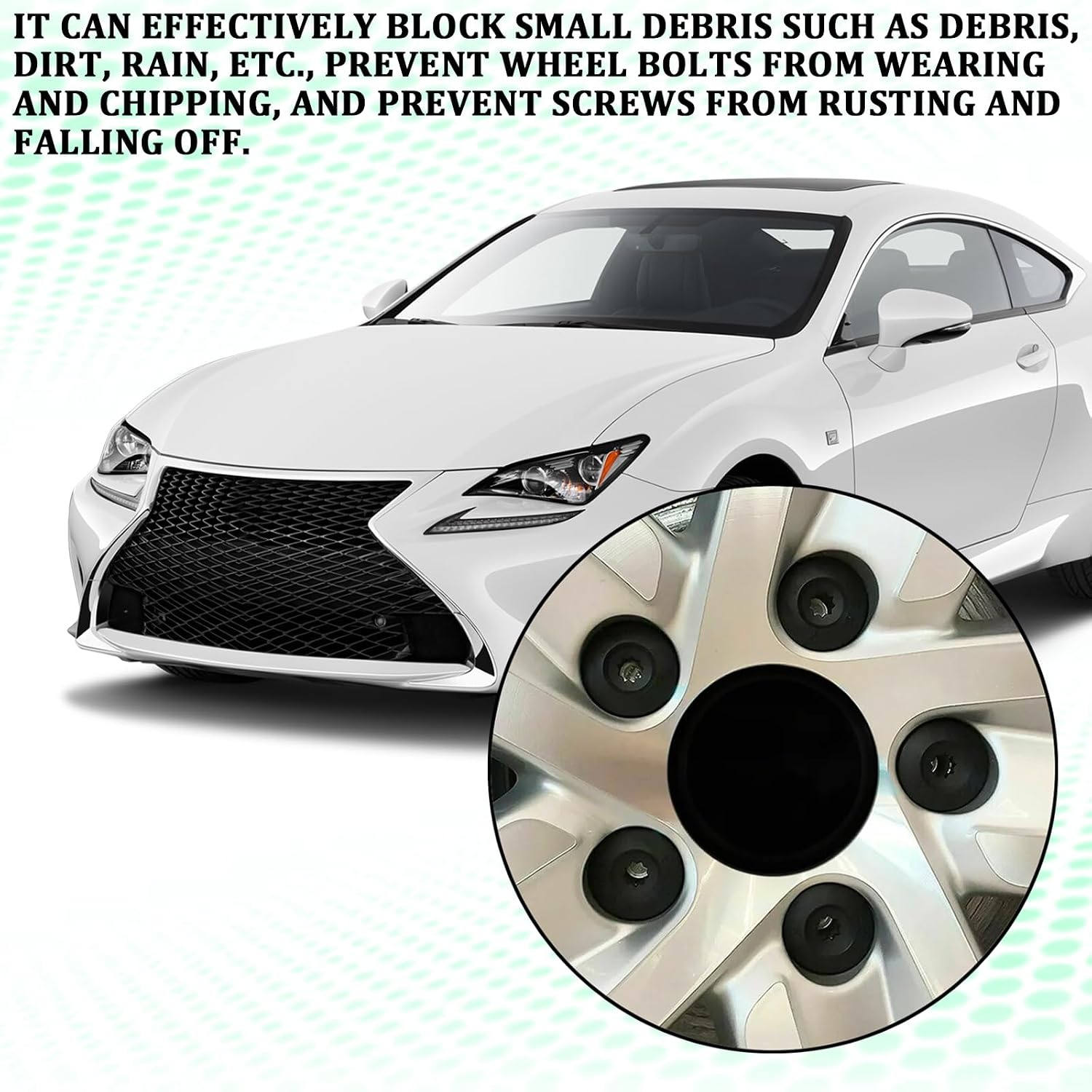 20PCS Car Wheel Lug Nut Covers, 17mm Black Lug Nut Caps with Removal Tool Replacement for VW Lug Nut Cover Jetta Beetle Passat GTI CC Wheel Bolt Cover Replacement 1K0 601 173