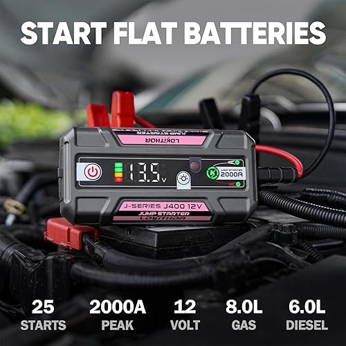 Miniatura 2 de LOKITHOR J400O 2000A Arrancador de batería de coche de 12 V y bolsa de la serie J, funda de protección EVA para J400J401J401XJ402 LOKITHOR Jump