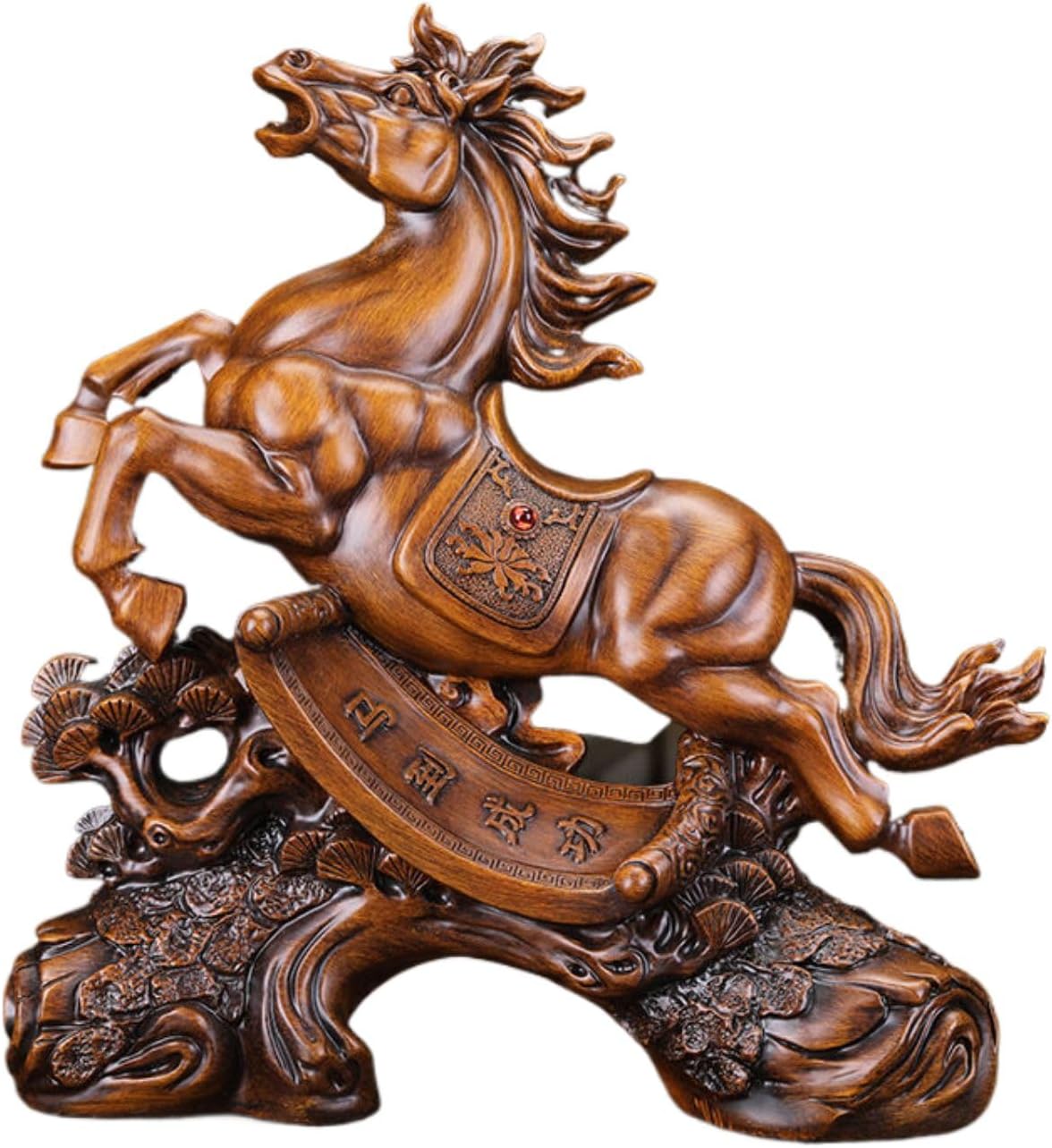 马摆件 Feng Shui Figurine Home Office Decor Chinese Gifts 马到成功生肖马工艺品老板领导办公室桌书房装饰品乔迁摆设 8734