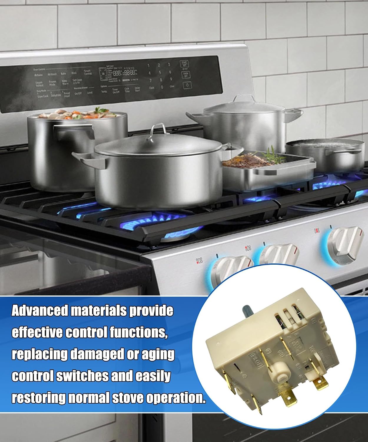 DG44-01006C Surface Element Switch Energy Regulator Fits for Samsung Range Oven Replace PER001-12D