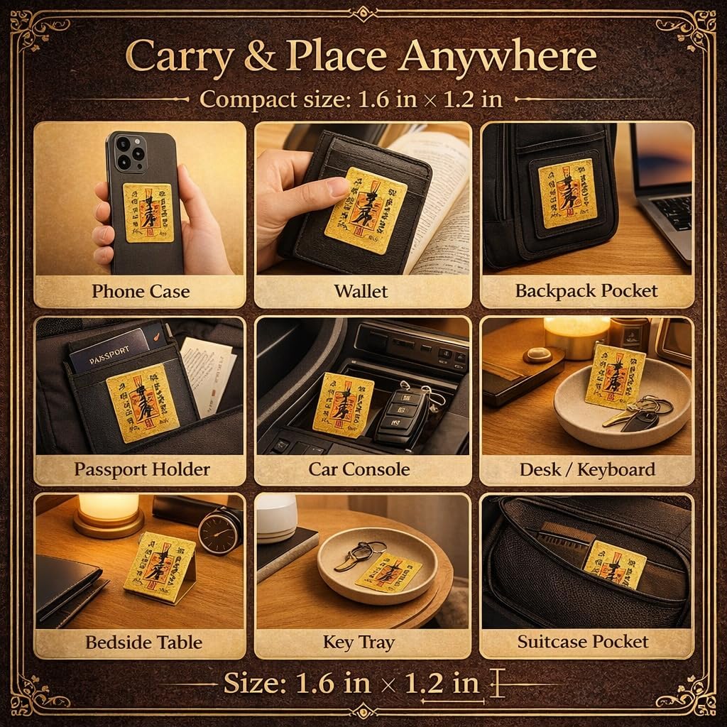 LINGYUAN Feng Shui Wealth and Luck Bracelet with Gold Foil Five Gods Amulet-Red Agate Cinnabar Gemstone Bracelet for Prosperity, Protection & Success, Lucky Charm Gift for Men & Women - Image 5