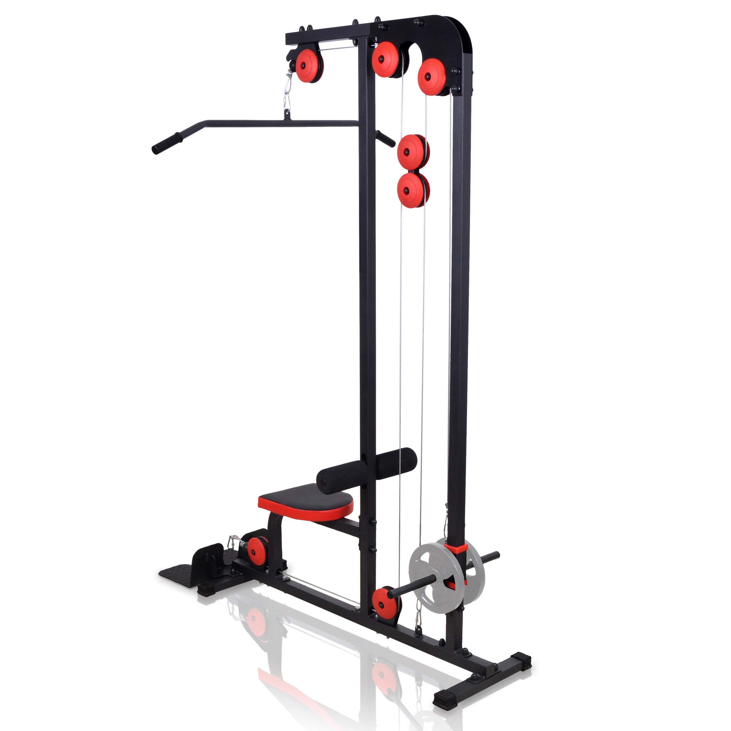 Barre De Traction Pour Poulie Marbo Sport MH-C001 – 120 Cm, Charge Max 120 Kg, Poignées Caoutchouc, Pour Musculation à Domicile